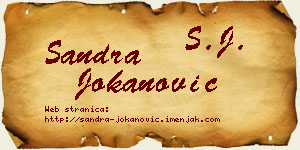 Sandra Jokanović vizit kartica